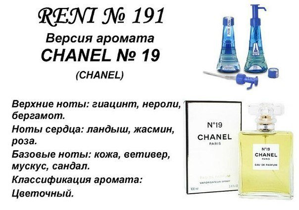 Reni 191 Аромат направления Chanel N19 (Chanel) - 100 мл - фото